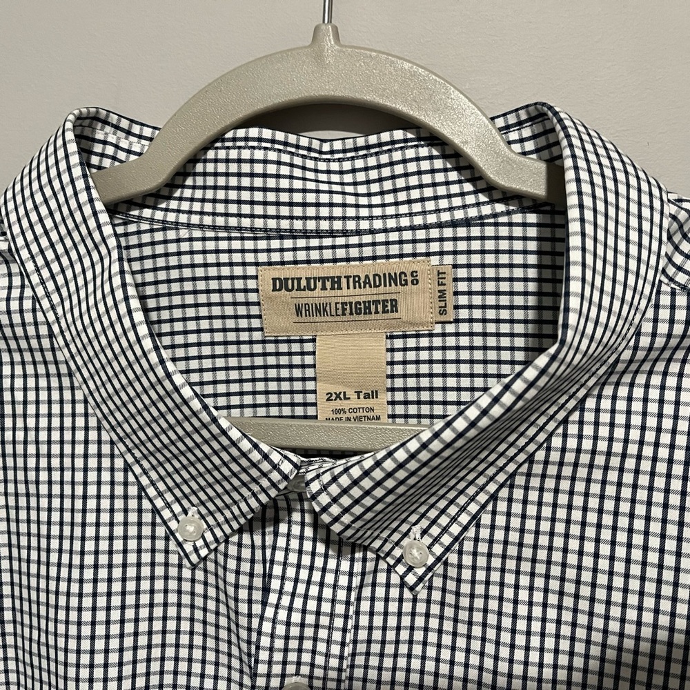 Duluth Trading Company Button Down Wrinkle Free Size XXL Tall